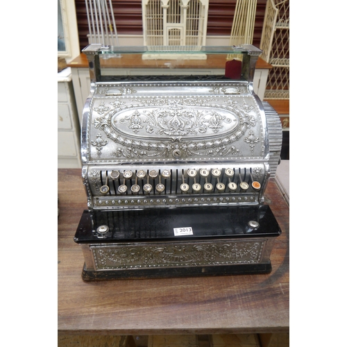 9006 - A National silver plated shop till