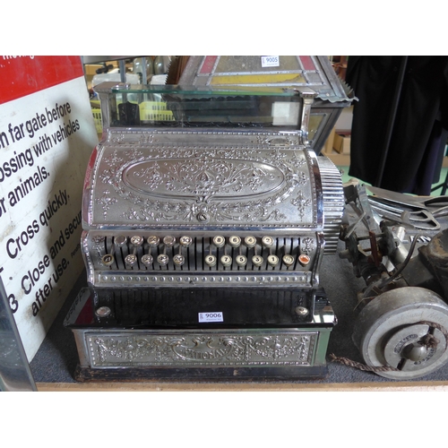 9006 - A National silver plated shop till