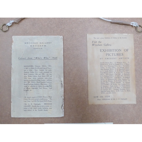 1012 - CHARLES E. HANNAFORD (1863-1955) A framed and glazed watercolour - 'Behind Ludham Mill'. Signed bott... 