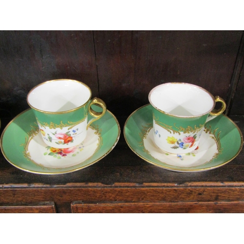 1021 - Four early 19th Century Davenport cups and saucers