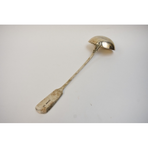 5085 - A William Eaton Silver soup ladle, London 1835, 35cm long, 256g