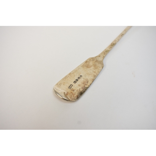 5085 - A William Eaton Silver soup ladle, London 1835, 35cm long, 256g