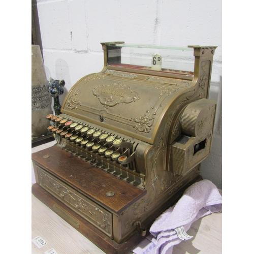 1035 - A National cash register, serial no. 1240373 349 with four keys (in cash drawer)
