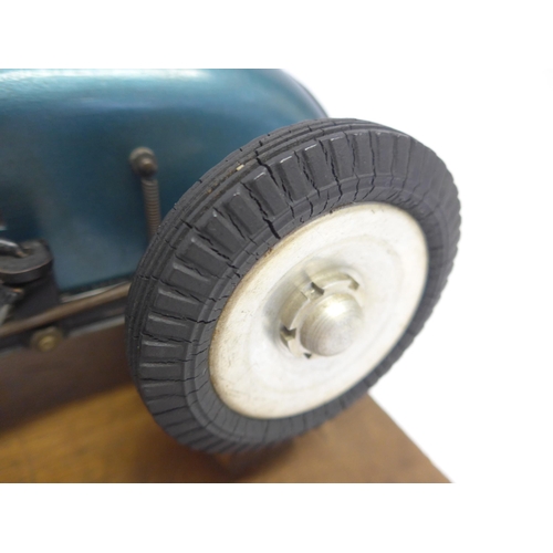 6203 - An M&E Models of Exmouth 'Special' tethered racing car, c.1947, the hand carved wooden body with ori... 