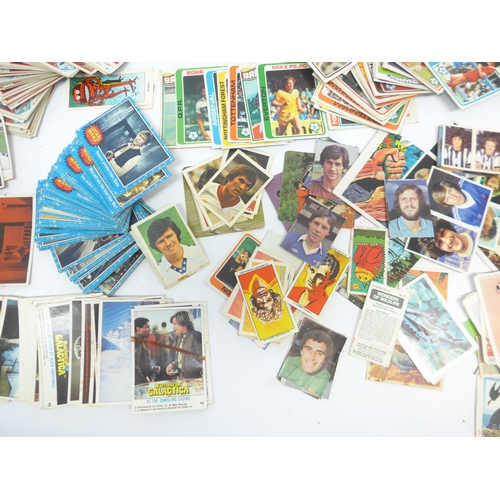 6033A - A collection of film, TV, footballer and other trade cards and stickers, including Panini Football 8... 