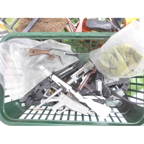 6026 - Two vintage Palitoy Action Man figures with blonde flock hair, a Hong Kong made Action Man style fig... 