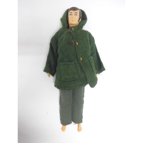 6026 - Two vintage Palitoy Action Man figures with blonde flock hair, a Hong Kong made Action Man style fig... 