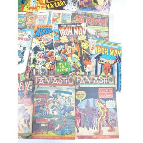 6031 - A mixed collection of bronze age comic books including Marvel Treasury Edition titles, 'Spider-Man C... 