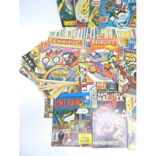 6031 - A mixed collection of bronze age comic books including Marvel Treasury Edition titles, 'Spider-Man C... 