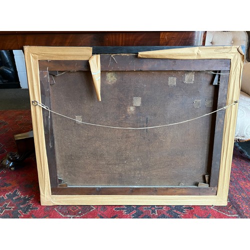 1007 - A 19th Century oil on canvas naïve study of a prize cow, unsigned, set in a later 20th Century frame... 