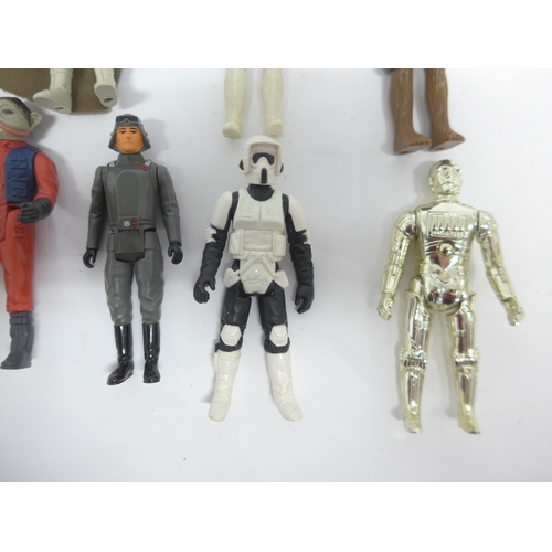 6017 - A collection of nineteen loose vintage Kenner and Palitoy LFL/CPG/GMFGI Star Wars action figures to ... 