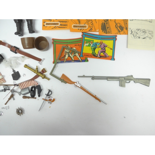 6027 - Two loose Matchbox Fighting Furies action figures to include Hook and Captain Peg Leg, with various ... 