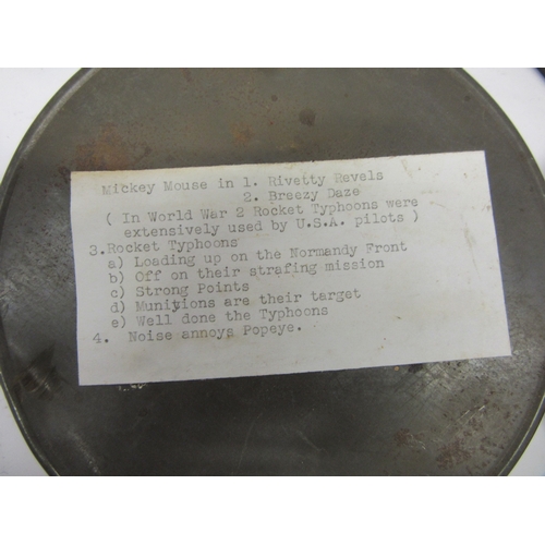 6051 - Two Disney Mickey Mouse film reels in metal canisters (2)