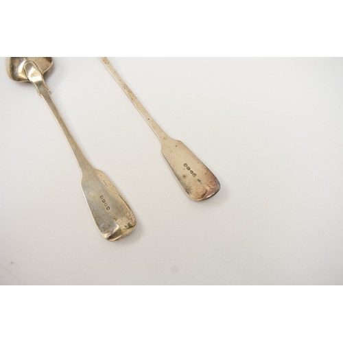 5094 - An Elizabeth Eaton silver soup serving ladle, London 1857 and Henry Hollard silver basting spoon, Lo... 