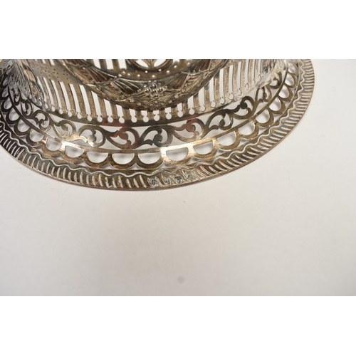 5071 - A Georgian Irish silver potato ring and later blue glass liner, Edmund Johnson, Dublin, 1908, box di... 