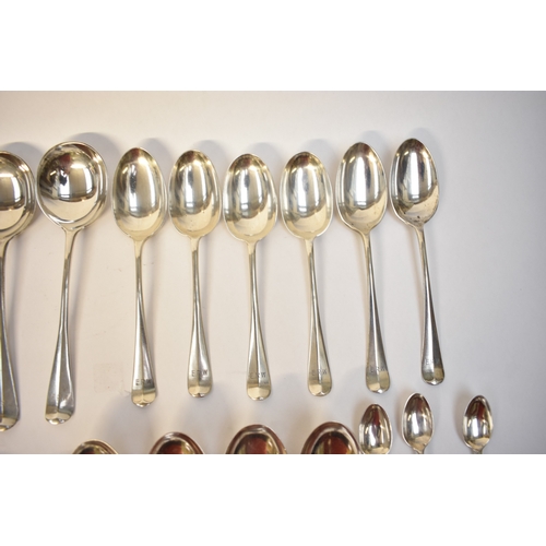5107 - Goldsmiths & Silversmiths Co Ltd flatware including six large forks, six small forks, six soup spoon... 