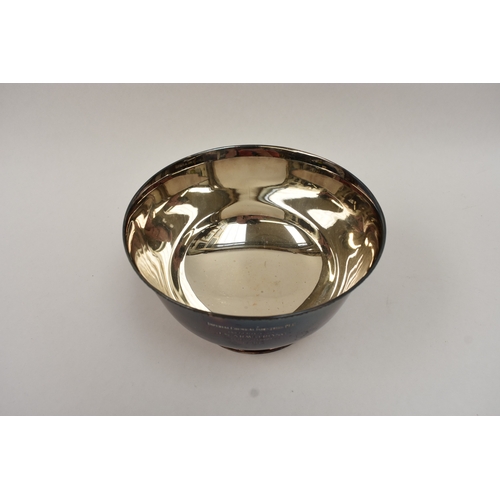 5073 - A Garrard & Co silver presentation bowl with inscription to the front 