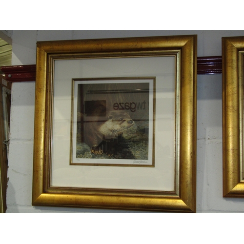 1013 - ANDREW HUTCHINSON (1961): Three limited edition prints, Otter 192/490, Rabbit 205/490 and Squirrel 8... 