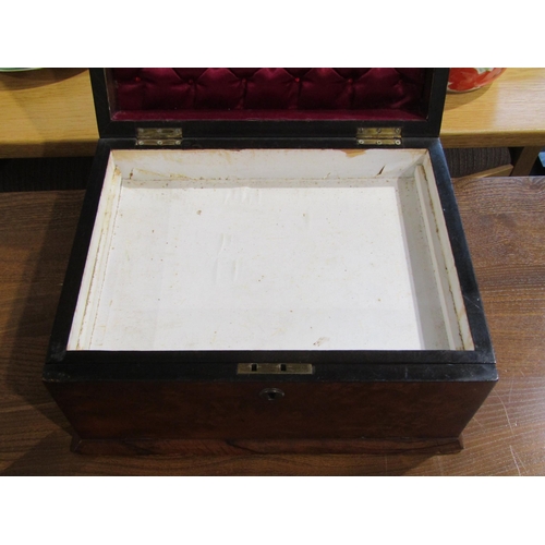 1020 - A Victorian flame walnut trinket box