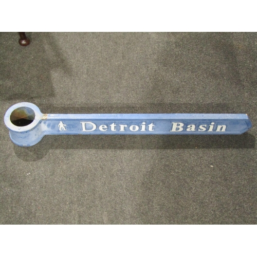 1034 - A painted cast iron pedestrian notice sign for 