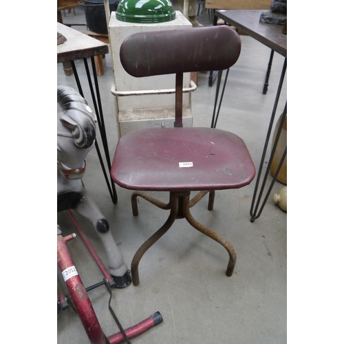 2053 - An Industrial swivel chair