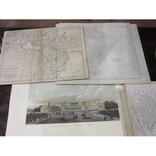 4013 - A packet containing nine engraved maps, mainly 18th Century by Thomas Bowen, two professionally clea... 