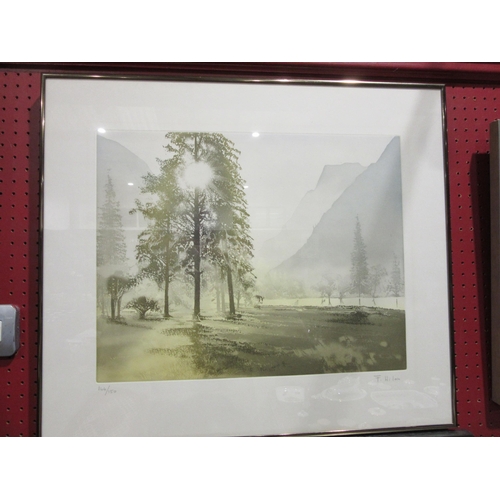 4022 - ANDRE BONGIBAULT AKA FRANCE HILON (1945): Two limited edition prints of land / seascapes, framed and... 