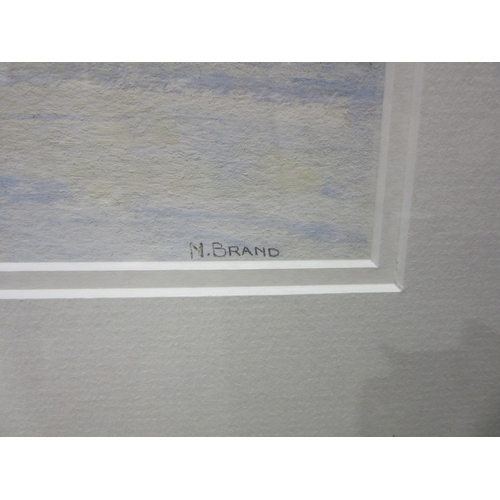 4026 - NORMAN BRAND (XXI): A watercolour ‘Sambourne Snow’, copse of trees, signed lower right, framed and g... 