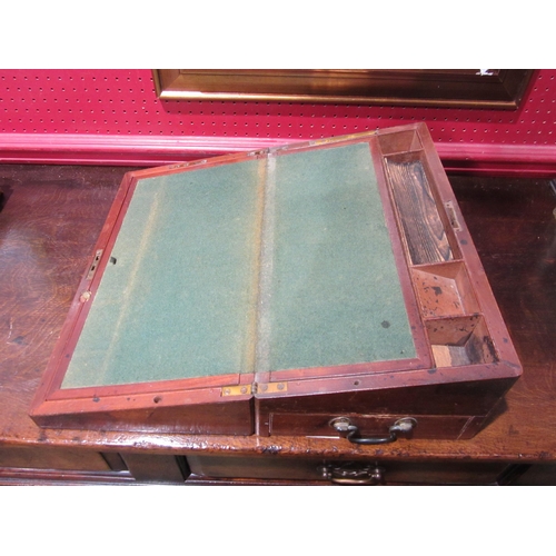 4050 - A brass inlaid writing slope, together with two others (3)