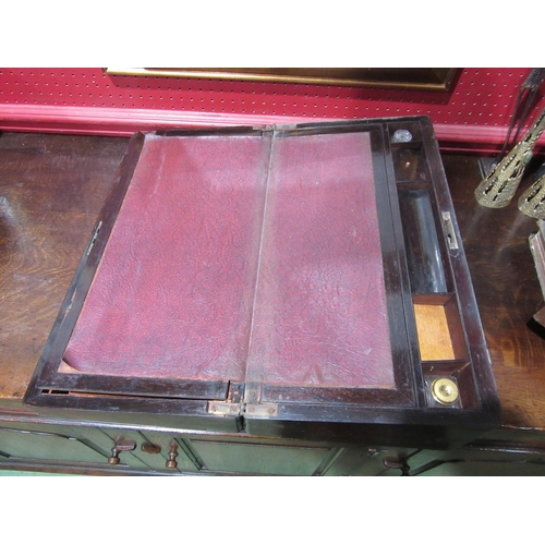 4050 - A brass inlaid writing slope, together with two others (3)