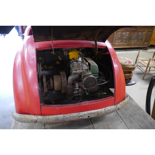 2001 - A 1950's red Austin J40 pedal car, in need of some TLC