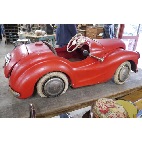 2001 - A 1950's red Austin J40 pedal car, in need of some TLC