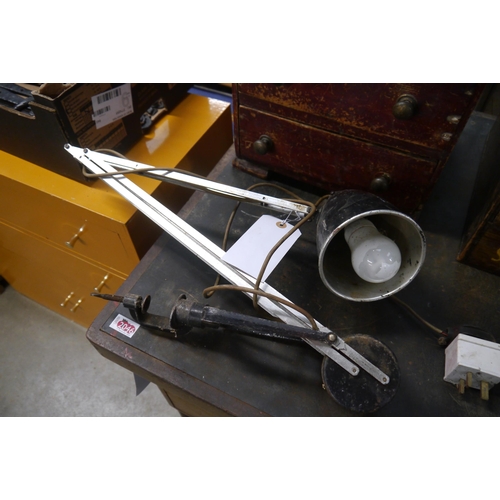 2041 - Two industrial bench lamps