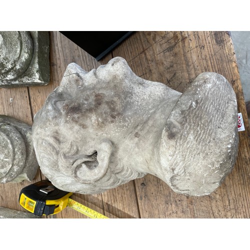 2007 - A marble bust of a gent, nose a/f 40cm tall