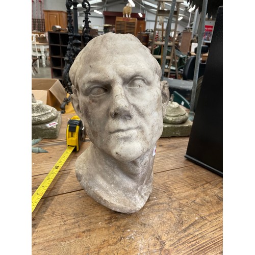 2007 - A marble bust of a gent, nose a/f 40cm tall