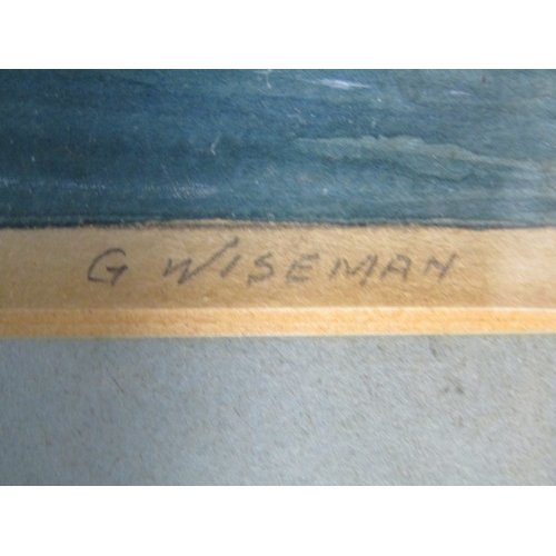 1071 - G. WISEMAN (XX): A framed and glazed watercolour and bodycolour Marine painting, HMS Combatant, penc... 