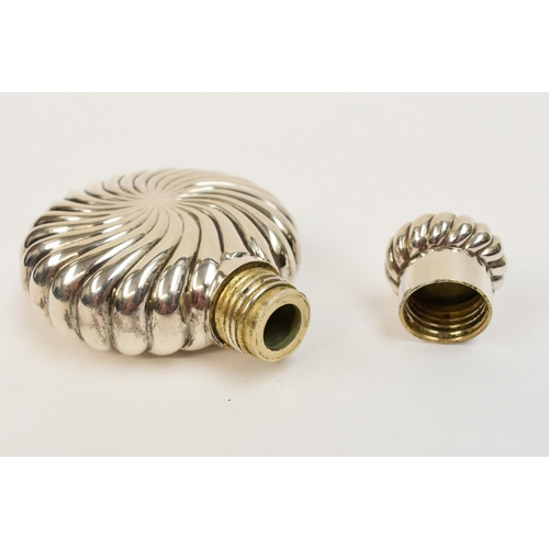 5040 - A Victorian Marples & Co silver scent bottle of wrythen circular form in fitted case, London 1894, 6... 