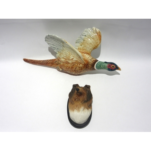 1815 - A Beswick Pheasant wall plaque in gloss, model no. 661/1 (tail restored) together with a Beswick Col... 
