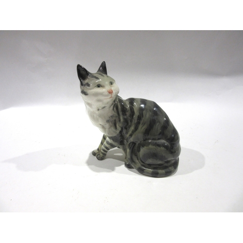 1850 - A Beswick grey striped Cat - standing, model no. 1438