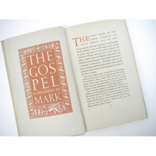 9016 - Reynolds Stone (illustrated): 'St. Mark's Gospel. A new translation from the Greek by E.V. Rieu.', P... 