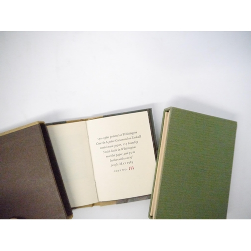 9020 - Five miniature private press illustrated works, including 'Yan, Tyan, Tethera Counting Sheep', Wooll... 