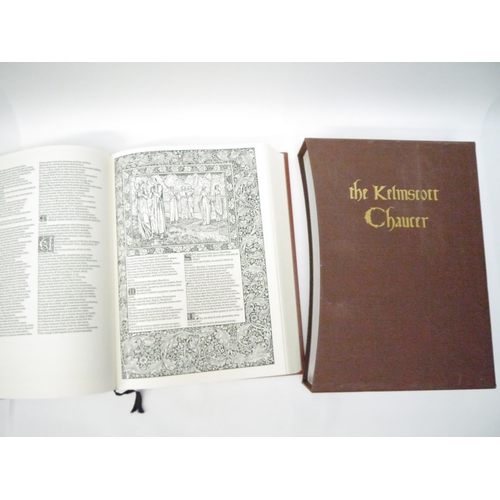 9022 - (Folio Society, Kelmscott Press.) Geoffrey Chaucer The Works, facsimile reprint of the Kelmscott Cha... 