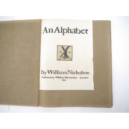 9026 - William Nicholson: 'An Alphabet', London, William Heinemann, 1898, 1st trade edition, unusual issue,... 