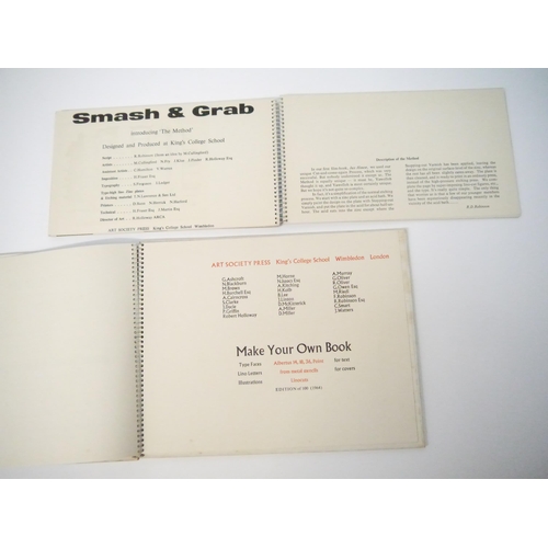 9038 - Art Society Press (the private press of the pupils of King's College School, London). Two scarce tit... 