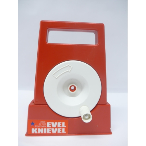 6002 - A 1970s Ideal Toys Evel Knieval action figure with stunt cycle and launcher