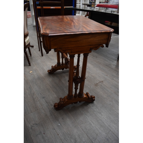 4042 - In the manner of 'Gillows of Lancaster', a Victorian satin walnut side table, the canted corner top ... 