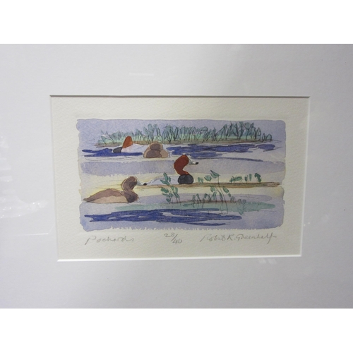 4050 - ROBERT R GREENHALF: Pencil signed print no. 28/40, framed and glazed, 13cm x 20cm image size