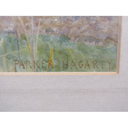1059 - PARKER HAGARTY: Watercolour entitled 'Morning Walk.' Signed lower right. 41cm x 57cm image size, fra... 