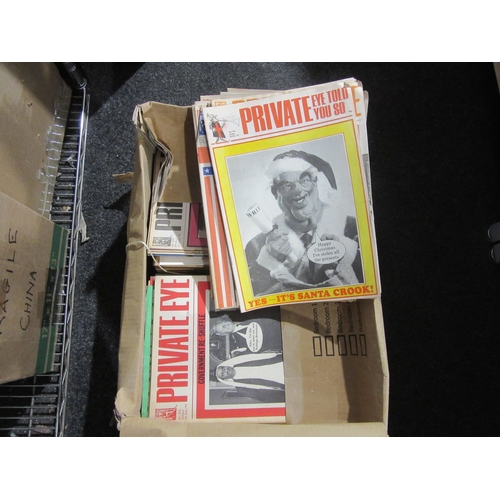 A large collection of vintage Private Eye magazines