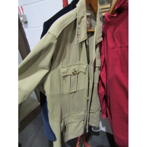 1041 - Five pieces of gents clothing to include SAINT JAMES cotton artist's style smock, a Hickman & Bousfi... 